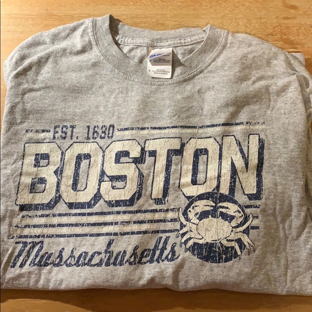 Boston Massachusetts worn t-shirt